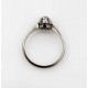 Bague ancienne or et platine diamant 0,15 ct T. 52,5