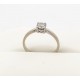 Bague or blanc diamant solitaire 0,42/0,52 carat T.54