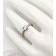 Bague or blanc diamant solitaire 0,42/0,52 carat T.54