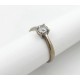 Bague or blanc diamant solitaire 0,42/0,52 carat T.54