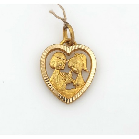 Pendentif pl. or Murat Les amoureux de Peynet